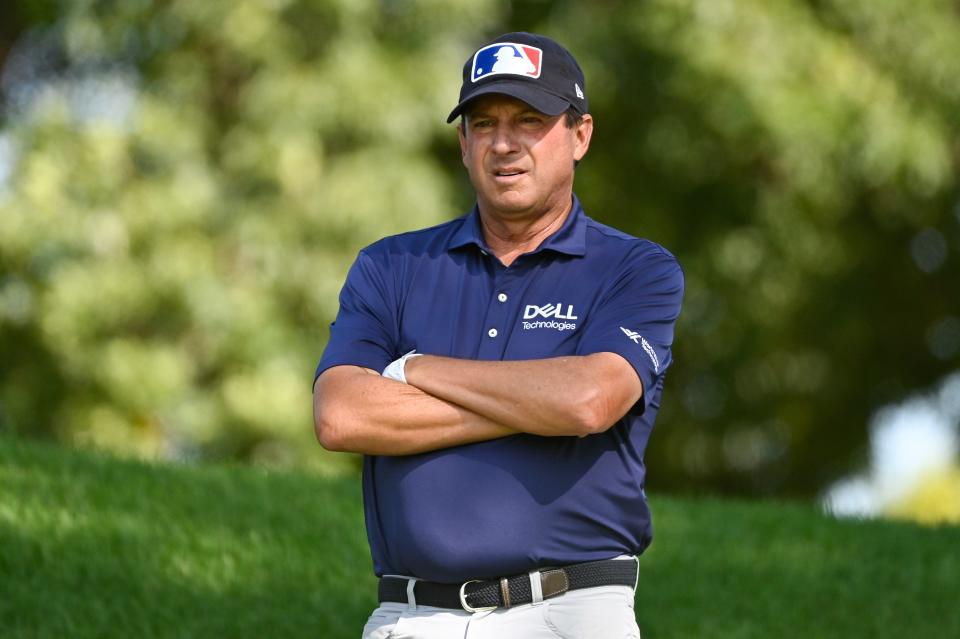 Rhode Island native Billy Andrade is leading the Sanford International on Friday in Sioux Falls, S.D.