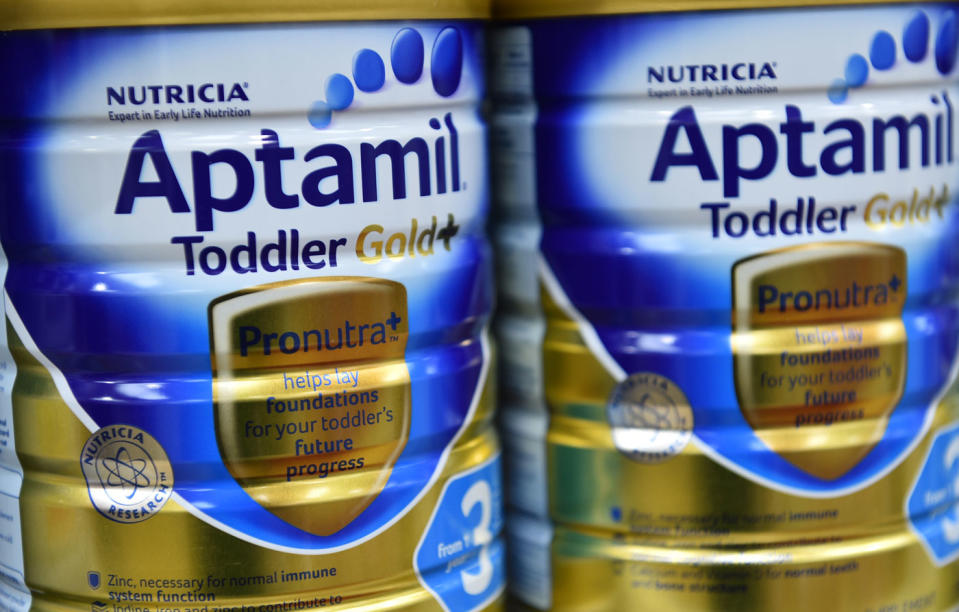 Certain brands of baby formula sell for five times the price in China. Source: 7News