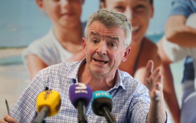 Ryanair boss Michael O'Leary during a press conference in Dublin