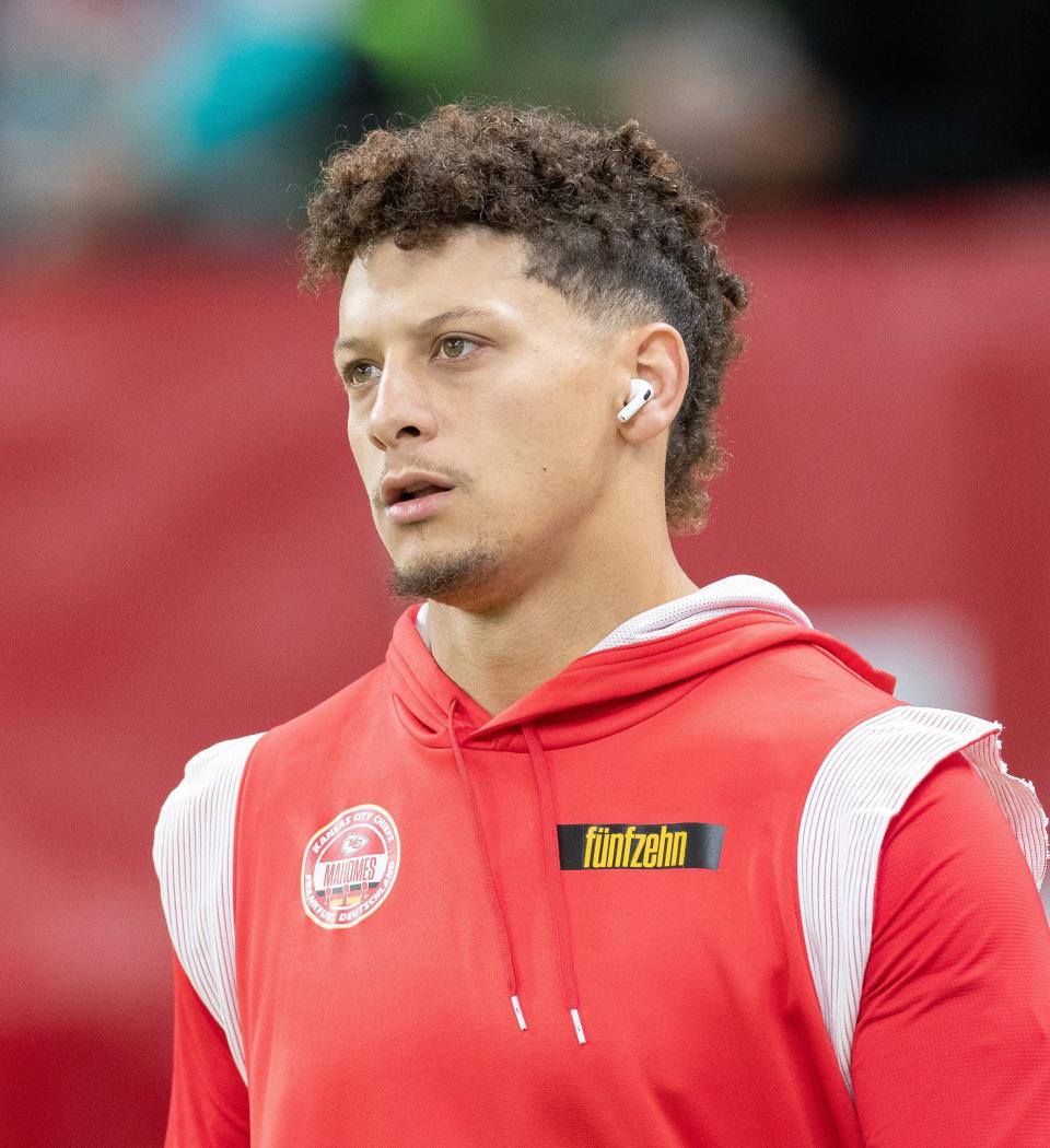 Closeup of Patrick Mahomes