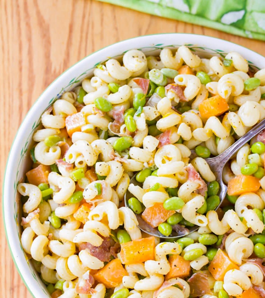 Prosciutto and Edamame Pasta from A Spicy Perspective