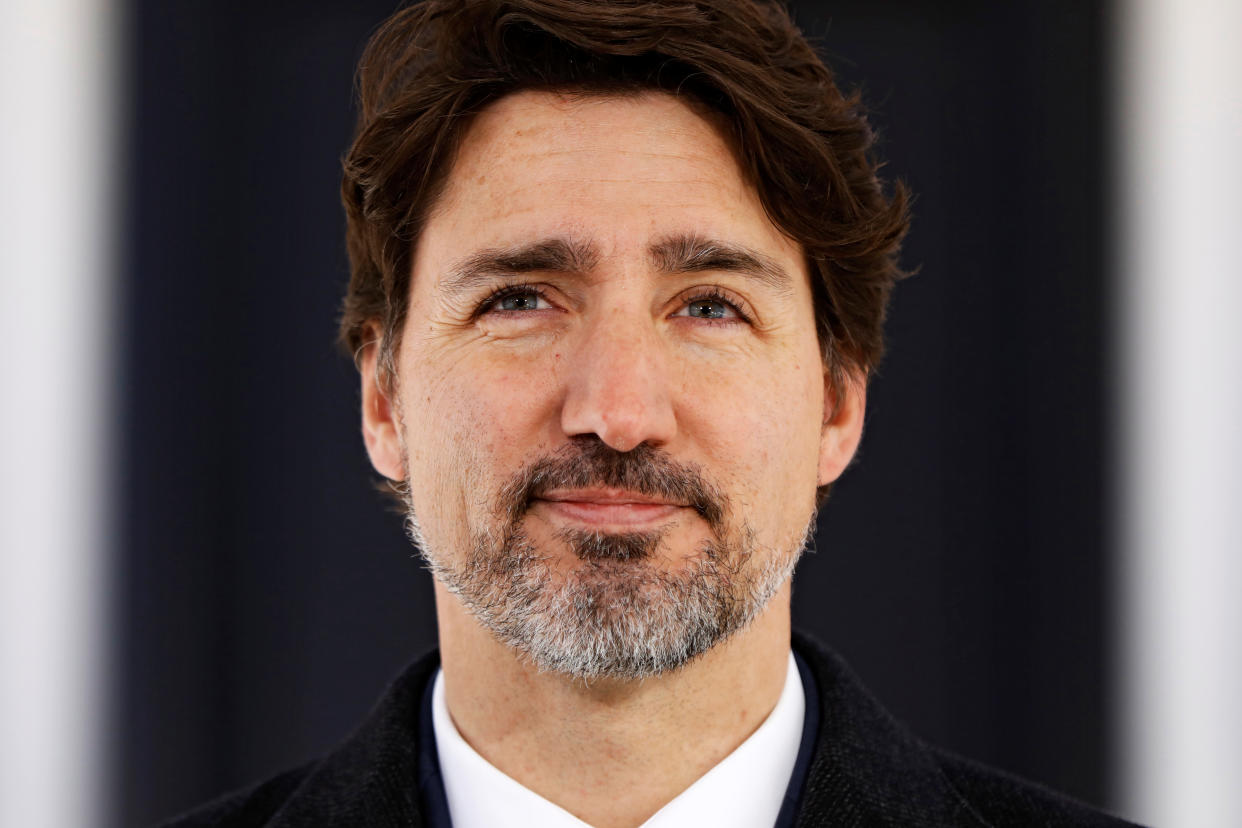 Canada's Prime Minister Justin Trudeau attends a news conference at Rideau Cottage as efforts continue to help slow the spread of coronavirus disease (COVID-19) in Ottawa, Ontario, Canada March 27, 2020.  REUTERS/Blair Gable