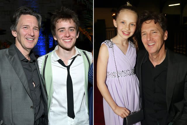 <p>Charley Gallay/Getty Images; Bruce Glikas/FilmMagic</p> Andrew McCarthy with son Sam McCarthy in 2022; Andrew McCarthy with daughter Willow McCarthy in 2017