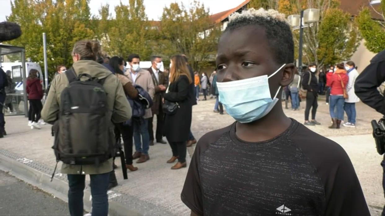 Pape Byram, élève au collège où exerçait Samuel Paty, le 17 octobre 2020 - BFMTV / Capture d'écran