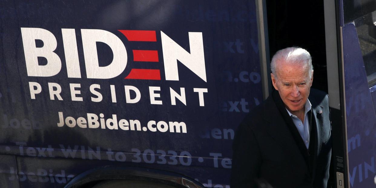 Biden font bus logo