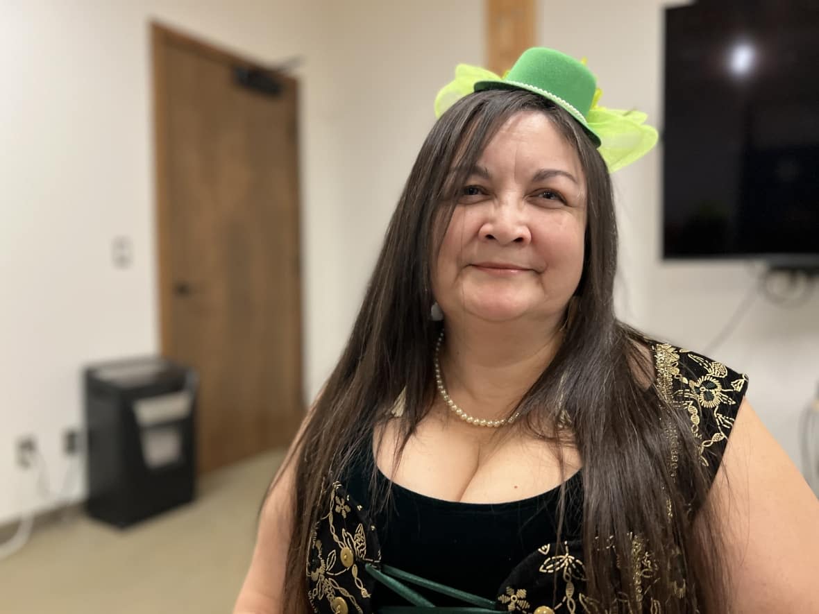 Michele Taylor, also known as the Garter Lady, creates special garters for each Rendezvous. This year's garters have a rainbow ribbon.   (George Maratos/CBC - image credit)