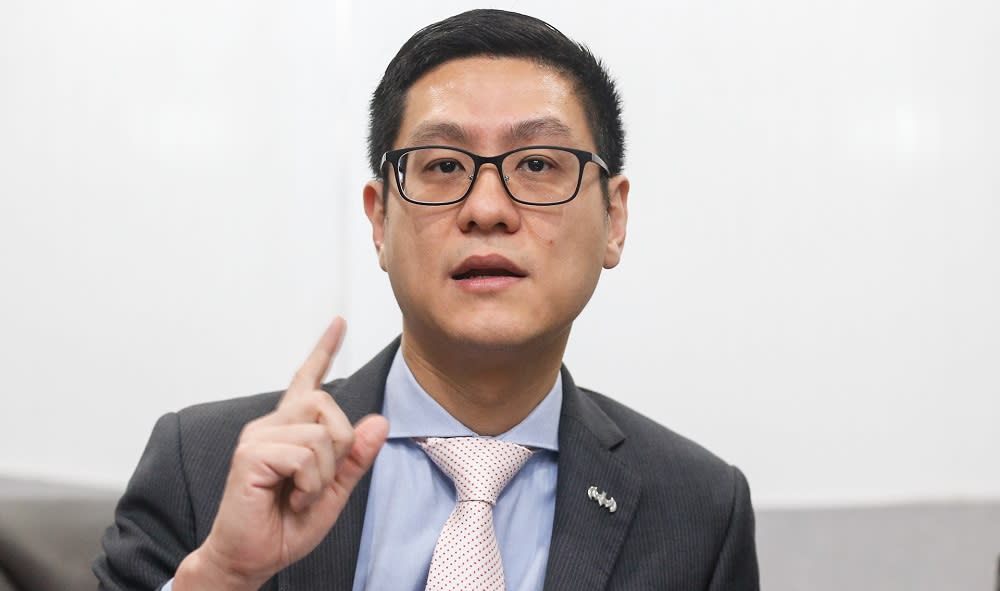 Penang State Exco Zairil Khir Johari speaks during a press conference at the Komtar building in George Town February 4, 2020. — Picture by Sayuti Zainudin