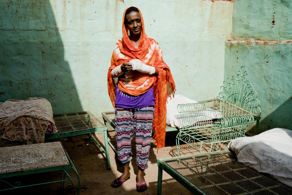 Amel Tajeldin, 41, a housewife and mother of four, poses for a photograph in Khartoum, Sudan, June 26, 2019. (Photo: Umit Bektas/Reuters)