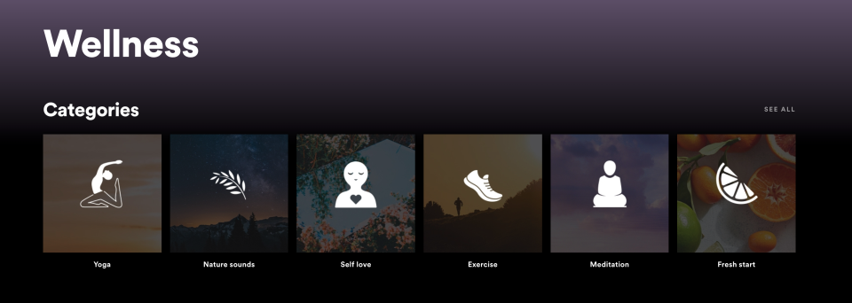 Spotify launched a new wellness hub in honor of World Mental Health Day.(Courtesy: Spotify.com) 