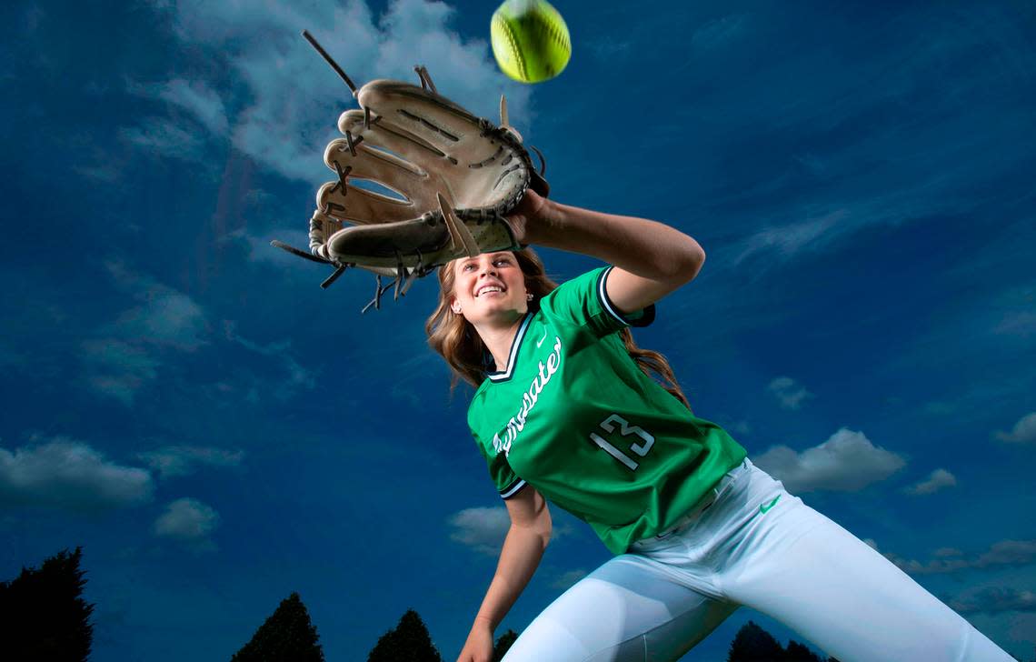 Tumwater senior shortstop Aly Waltermeyer is The Olympian’s All-Area Softball Player of the Year after helping lead the T-Birds to the 2A state championship. She is shown at Olympia High School in Olympia, Washington on Wednesday, June 8, 2022.