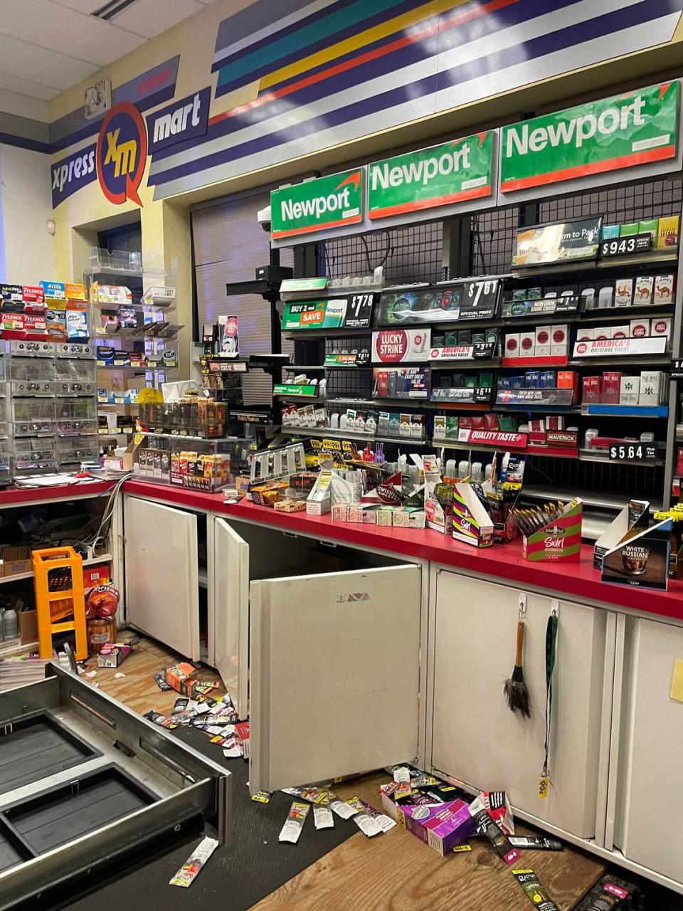 A convenience store owned by a man charged with murder was vandalized, the Richland County Sheriff’s Department said. Richland County Sheriff’s Department