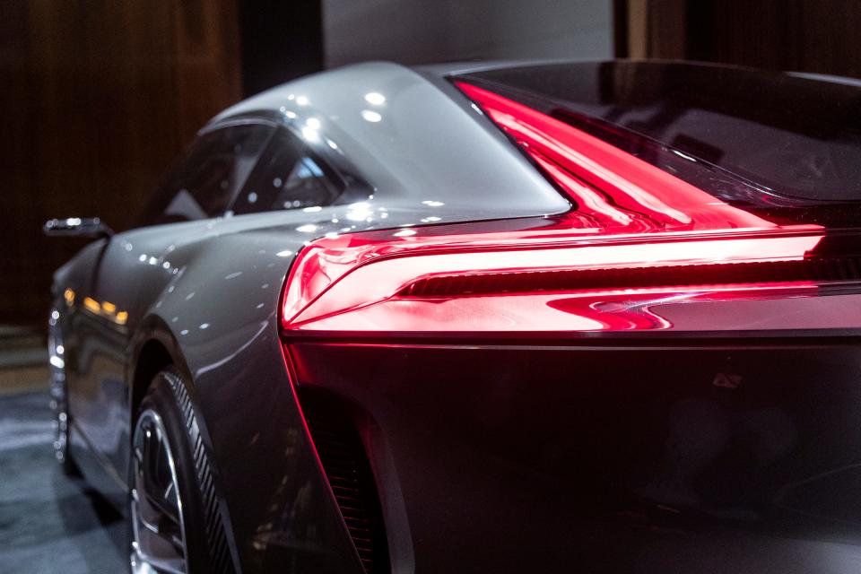 The taillight on the Buick Wildcat EV concept at the General Motors Technical Center in Warren on May 25, 2022.