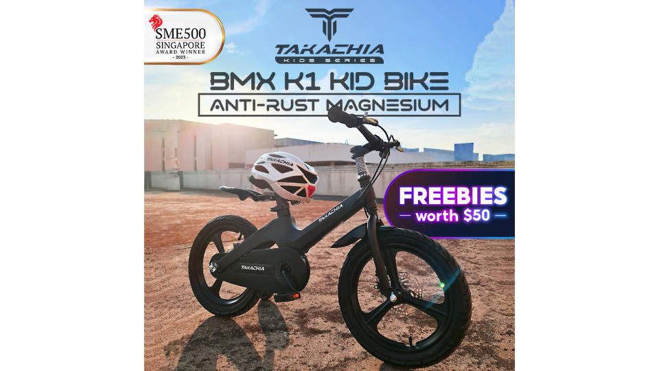 TAKACHIA™ BMX 14in 16in 18in Anti-rust 8kg Kid Bicycle. (Photo: Lazada SG)