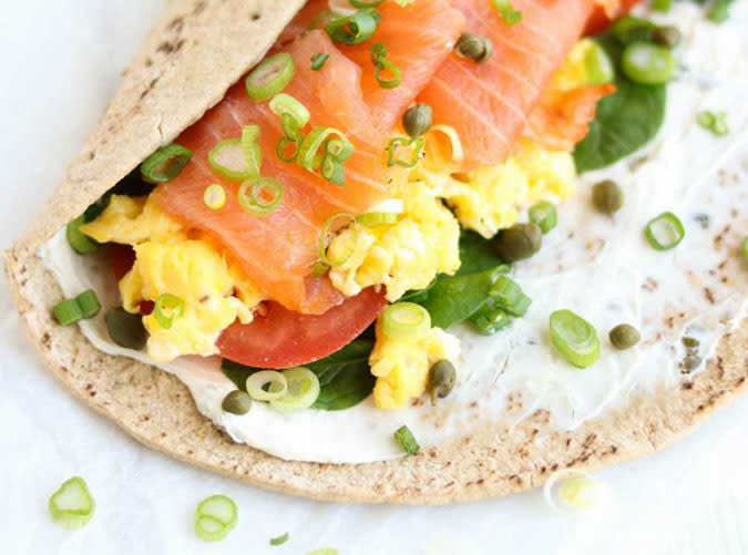 Easy Smoked Salmon Breakfast Wrap