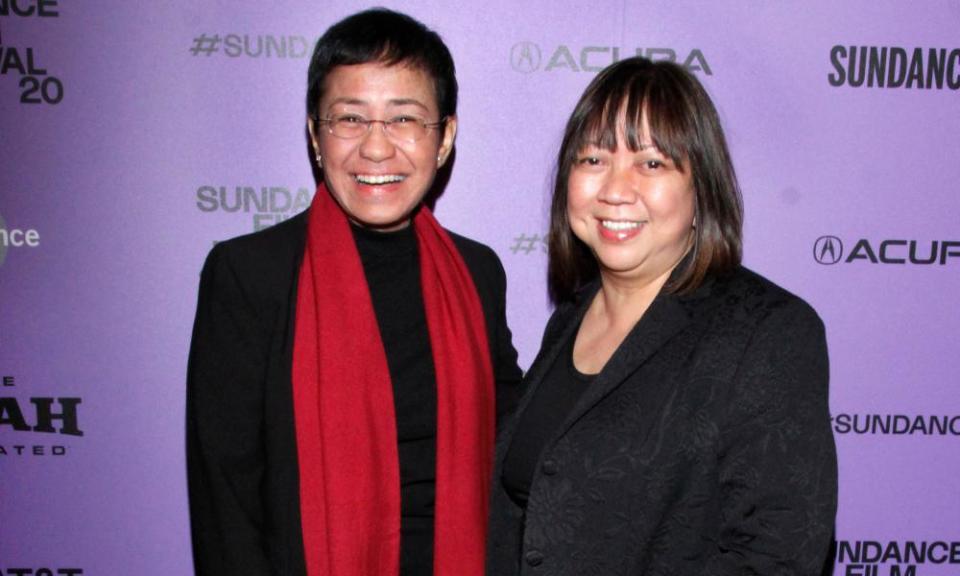 Maria Ressa and Ramona S Diaz attends the premiere of A Thousand Cuts during the 2020 Sundance film festival.