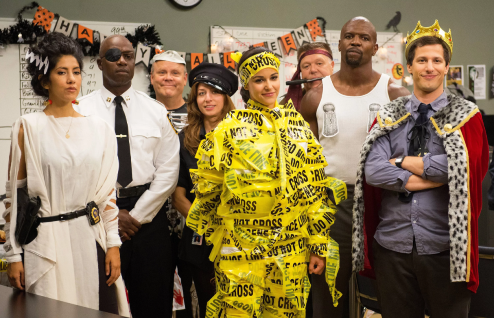 <p>Choosing just one of <em>Brooklyn 99</em>'s Halloween episodes is a nearly impossible task, but when it comes down to it, the sitcom's yearly tradition really owes itself to the very first—Season 1's "Halloween." It's not just that the episode itself is inventive and hilarious, it's that the bet to prove who is "The Ultimate Detective/Genius" is so effective it spun off one of the greatest running gags in the show's history. </p><p><a class="link " href="https://go.redirectingat.com?id=74968X1596630&url=https%3A%2F%2Fwww.hulu.com%2Fseries%2Fbrooklyn-nine-nine-daf48b7a-6cd7-4ef6-b639-a4811ec95232%3Fcmp%3D7958%26gclsrc%3Daw.ds%26ds_rl%3D1263136%26gclid%3DCj0KCQjwtZH7BRDzARIsAGjbK2Y5R6Oz9AWgy-r62Ur6opWg0doAJlKjJzgBIpLbjL-BJSsH4fn3kFYaAuQJEALw_wcB&sref=https%3A%2F%2Fwww.redbookmag.com%2Fabout%2Fg34171638%2Fbest-halloween-tv-shows-episodes%2F" rel="nofollow noopener" target="_blank" data-ylk="slk:Watch now;elm:context_link;itc:0;sec:content-canvas">Watch now</a></p>