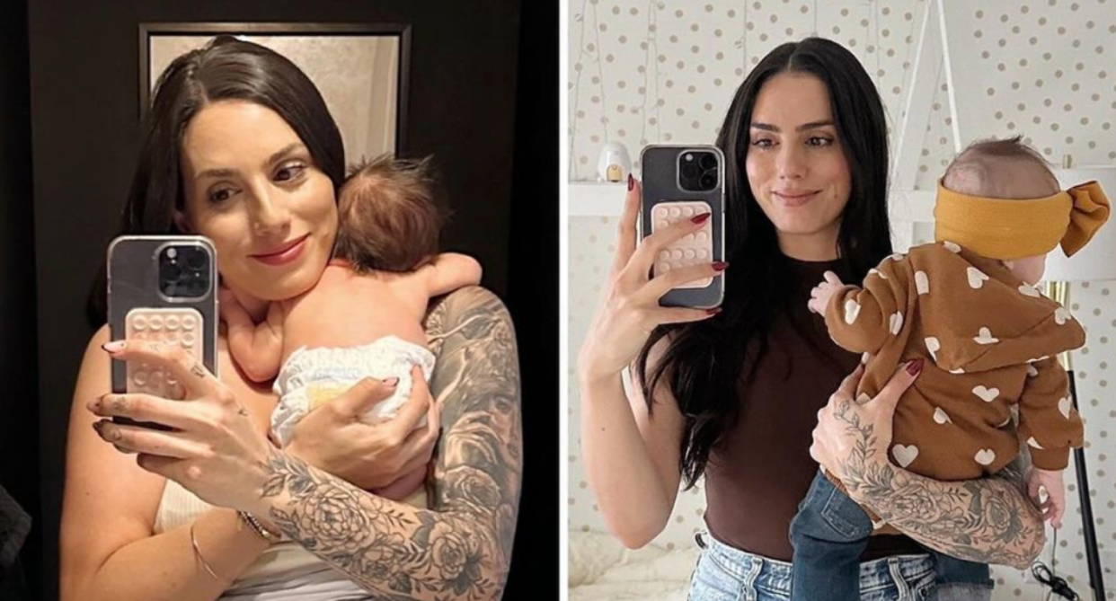 Rini Frey is reflecting on her postpartum journey. (Image via Instagram/@ownitbabe)