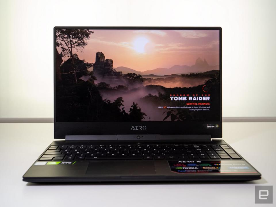 Gigabyte Aero 15 Y9 gaming laptop with NVIDIA RTX 2080 Max-Q graphics