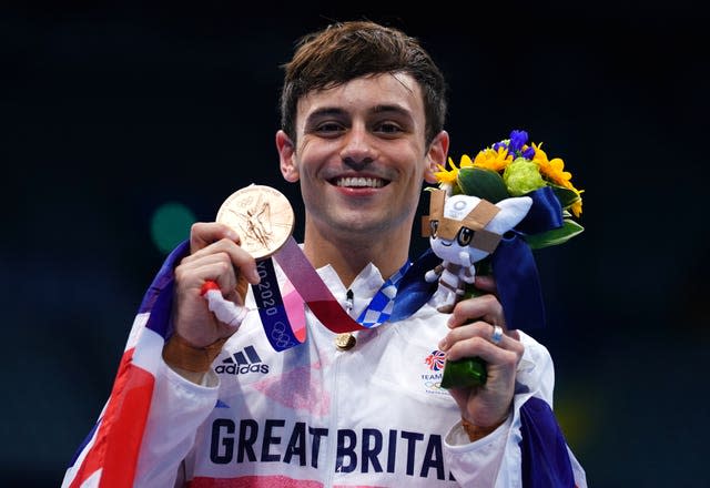 Tom Daley with his bronze medal