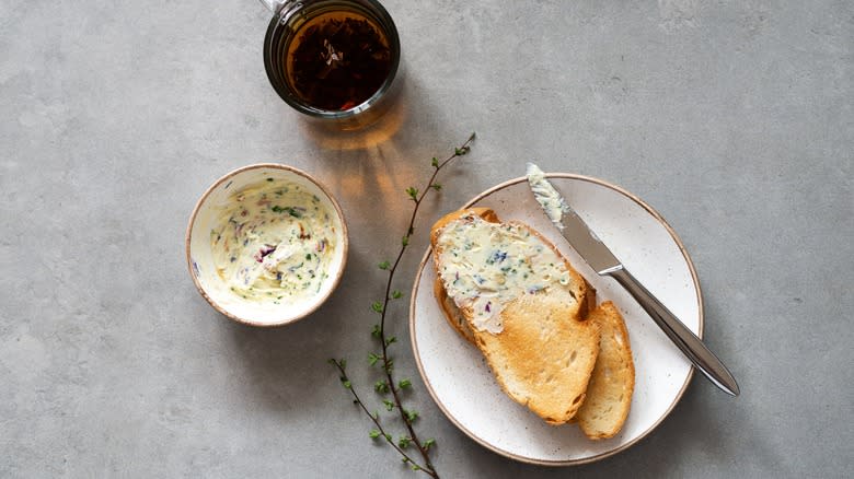 tea and compound butter