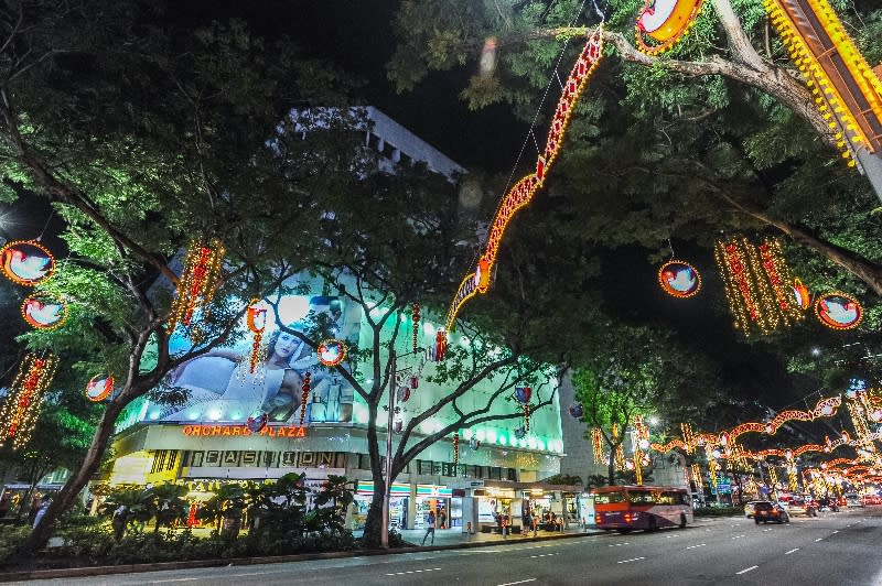 The light-up outside Orchard Plaza.