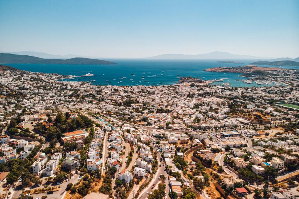 Aerial View of Bodrum City Center