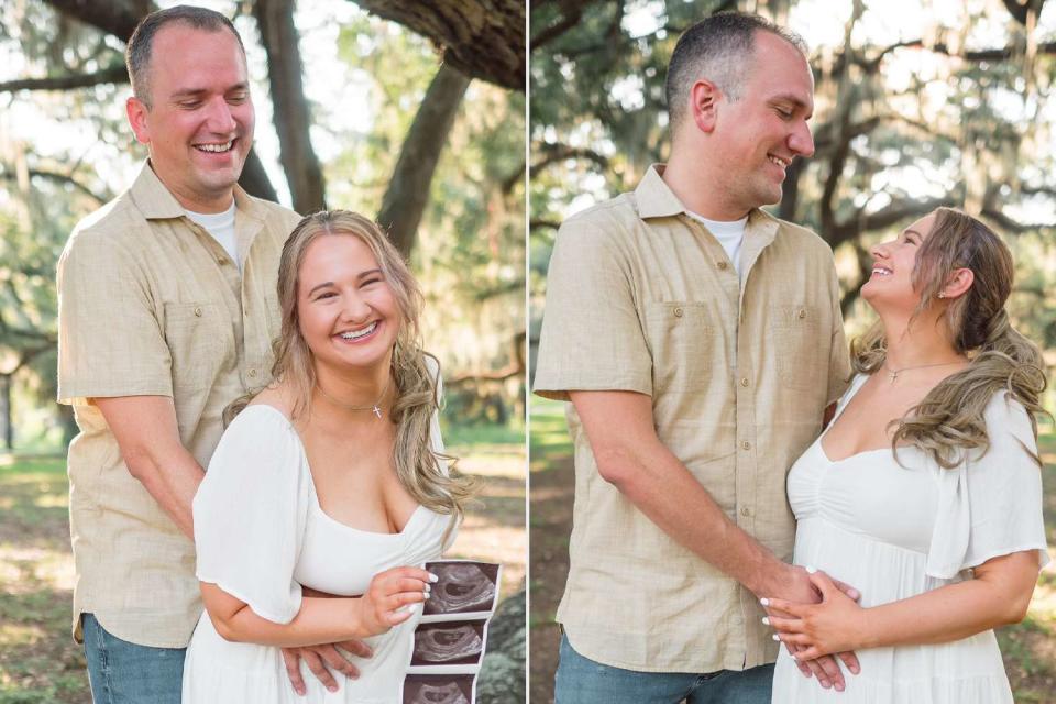 <p>Erin Jalbert/@m0therofchaos</p> Gypsy Rose Blanchard and her boyfriend Ken Urker pose in maternity photos