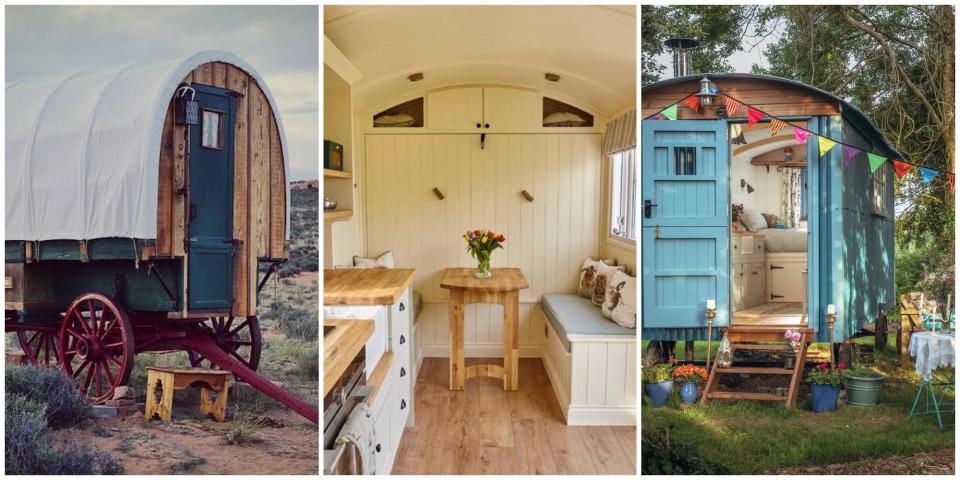 <p><strong>According to Airbnb, there's been a 93 per cent year-on-year increase in bookings of shepherd huts, making these rustic homes a trending property type for 2019 on the popular holiday rental platform.</strong></p><p>Described as a 'more pastoral take on glamping,' Airbnb says staying in a shepherd's hut offers the perfect opportunity for a digital detox in a rustic location.</p><p>Originally conceived a few hundred years ago, shepherd's huts, or keepers watch huts, have been referenced as early as the 16th century. Used by shepherds, the hut essentially provided all the basic elements of a house in one space, offering practical and durable accommodation.</p><p>Built on farms, the framework was mainly built using metal, and later on, wood. The huts typically had cast iron wheels, a hinged stable door and corrugated rooftops, amongst other features.</p><p>Today, shepherd's huts and similarly wagons, are primarily used as <a href="https://en.wikipedia.org/wiki/Glamping" rel="nofollow noopener" target="_blank" data-ylk="slk:glamping;elm:context_link;itc:0;sec:content-canvas" class="link ">glamping</a> accommodation, or for those lucky enough to have one in their garden – including <a href="https://www.housebeautiful.com/uk/garden/news/a1640/david-cameron-buys-bespoke-25000-shepherd-hut-shed-cotswolds-home/" rel="nofollow noopener" target="_blank" data-ylk="slk:former Prime Minister David Cameron;elm:context_link;itc:0;sec:content-canvas" class="link ">former Prime Minister David Cameron</a> – as a summer house, shed or workshop.</p><p>Fancy staying in one? Here are five you can book right now... </p>