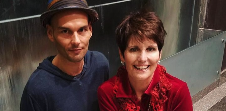 Simon with his mom, Lucie Arnez