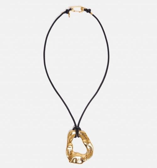 Melted Loop Leather Necklace, currently £76 down from £95, Jigsaw