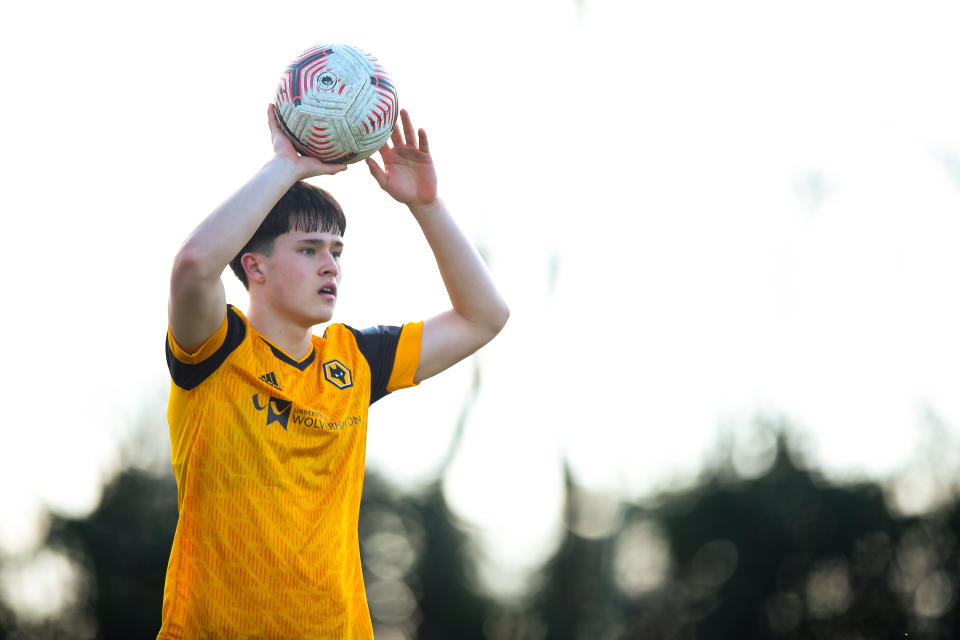 Singapore's Harry Birtwistle represents Wolverhampton Wanderers U-18s during their U18 Premier League match against Leeds United.