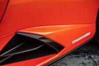 <p>The Evo's 631-hp V-10 is lifted directly from the Huracán Performante with only slight software and exhaust changes. As in the Performante, every trip to the 8500-rpm redline packs a forceful indictment of its turbocharged rivals. </p>