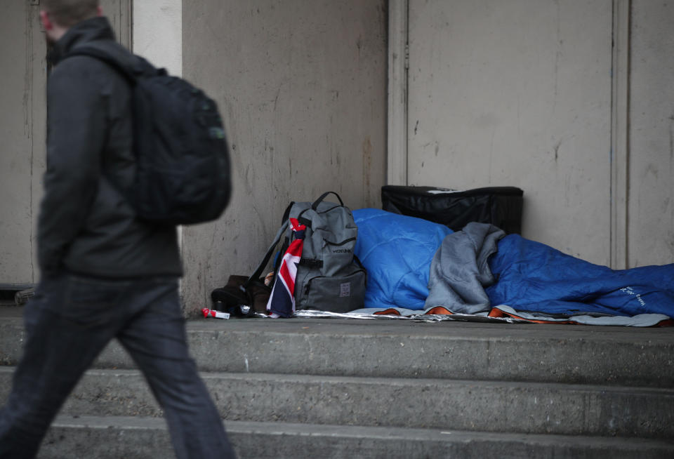 <em>Deaths of homeless people have risen to almost 600, according to the Office for National Statistics (Picture: PA)</em>