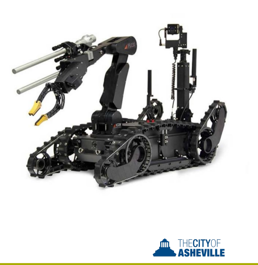 The Caliber Flex Bomb Robot from Icor Technology, which APD said it intended to purchase last August.