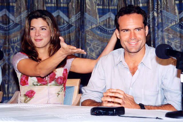 <p>Jeff Kravitz/FilmMagic</p> Sandra Bullock and Jason Patric in 1997