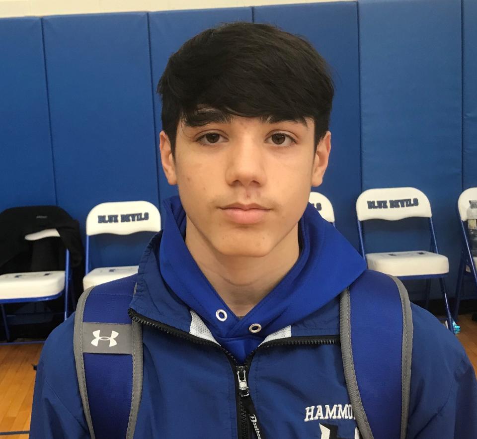 Hammonton's Luca Giagunto is one of the top freshmen in the region this season. He's 13-0 at 113 pounds.