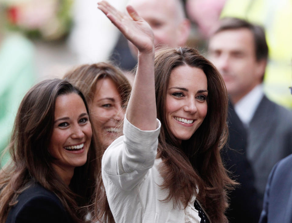 Kate, Carole and Pippa Middleton pictured the day before the royal wedding in 2011 (Photo: Getty)