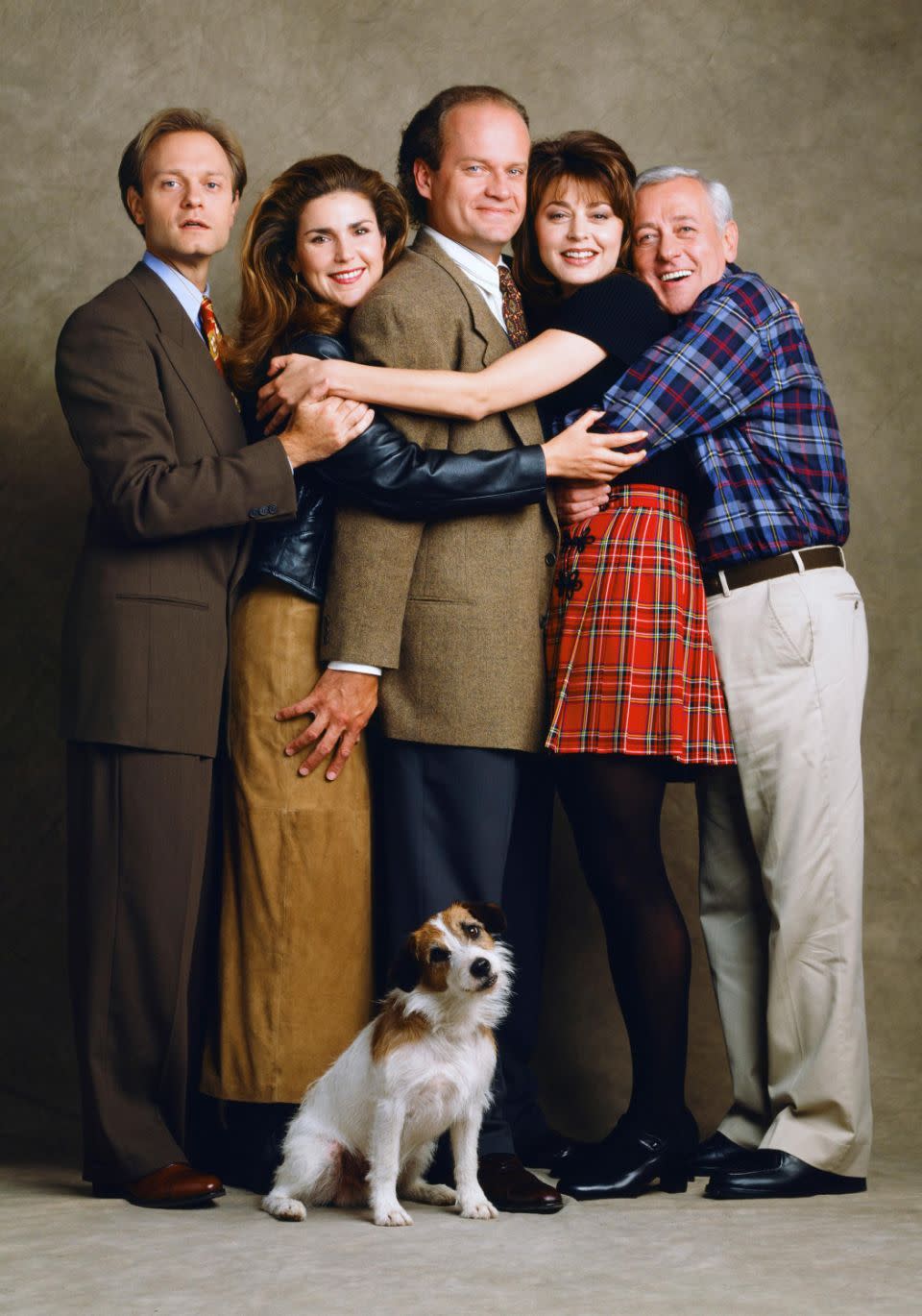 Lisa was originally cast in Frasier as Roz Doyle only to be replaced by Peri Gilpin (second from left) after the pilot episode. Source: Getty