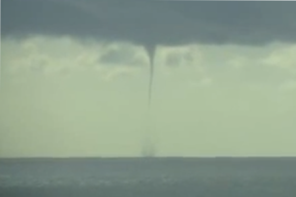 Waterspout filmed off Plymouth coast