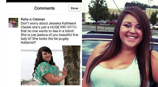 Jessekah Cladek was a target of some hurtful comments. Photo: Facebook