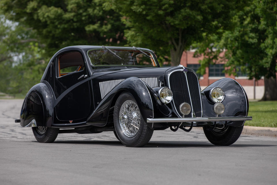 A 1936 Delahaye Type 135 Competition Court Teardrop Coupe could sell for $6 million at Mecum's  Monterey auction.