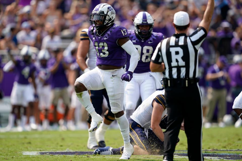 TCU linebacker Dee Winters (13) has team highs of seven tackles for loss, 4 1/2 sacks and six quarterback hurries.