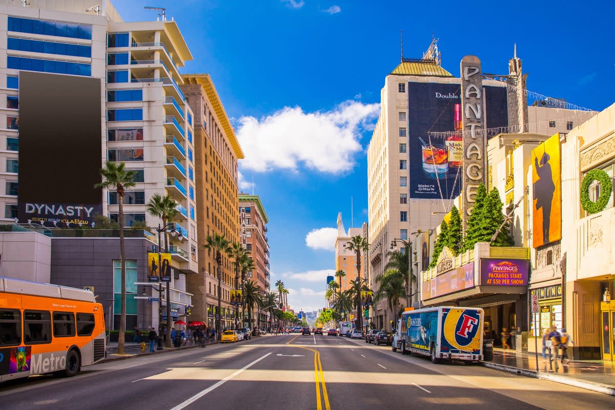 Hollywood Boulevard, one of several famous roads in LA (Getty Images)