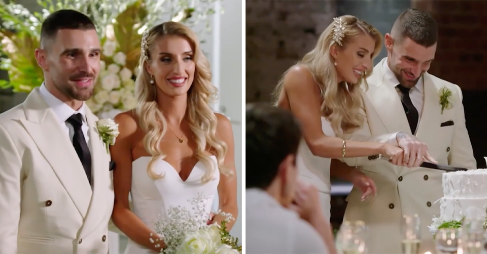 MAFS’ Tamara Djordjevic and Brent Vitiello at their wedding.