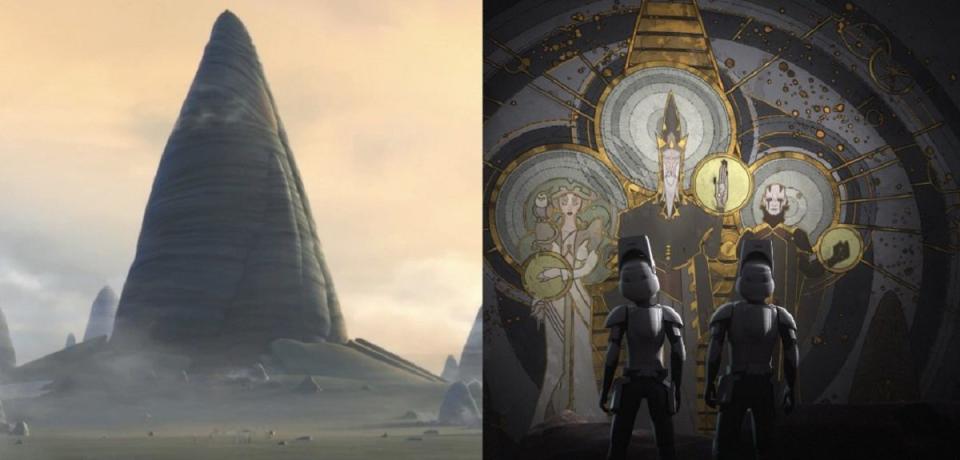 The entrance to the World Between Worlds in the Jedi temple on Lothal. 