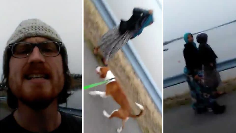 Forest Thomer took aim at the two women when they allegedly called his dog 