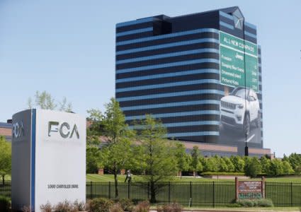 Fiat Chrysler Automobiles (FCA) U.S. headquarters is seen in Auburn Hills, Michigan, U.S. May 25, 2018.  REUTERS/Rebecca Cook