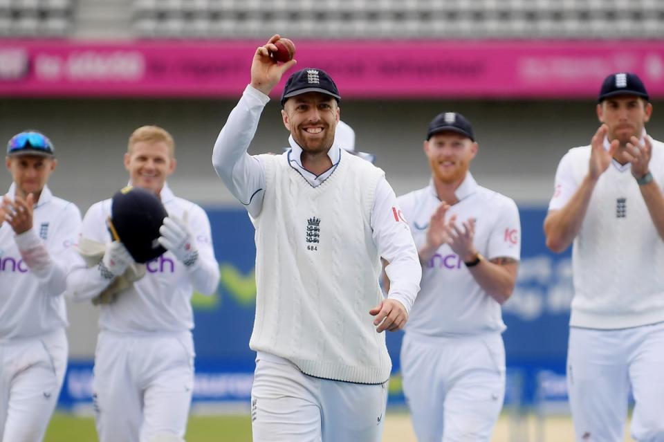 Jack Leach took his first 10-wicket haul in Test cricket in what felt like a significant performance (Getty Images)