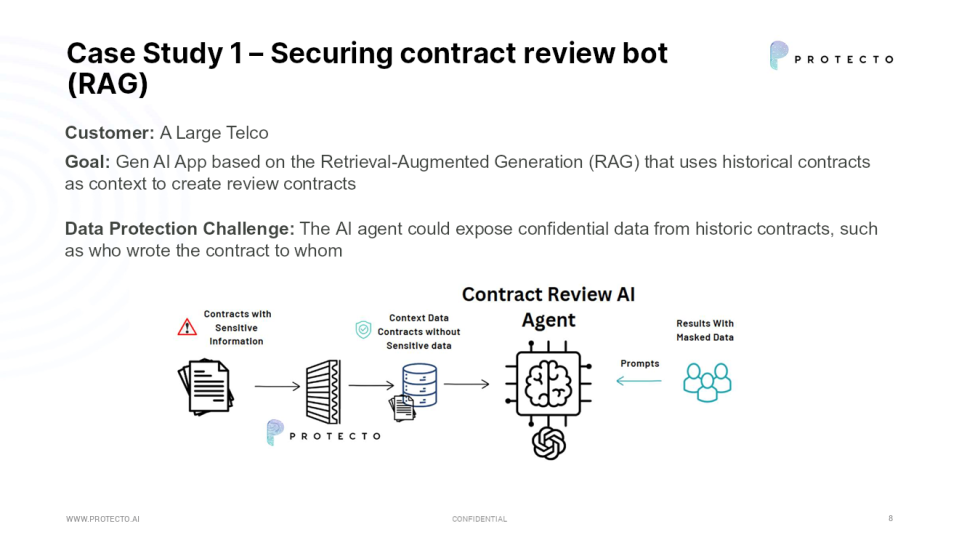 [Slide 8] That's not a case study. <strong>Image Credits</strong>: Protecto