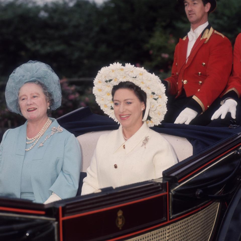 Princess Margaret (1930 - 2002) and the Queen Mother (1900 - 2002) arriving for the fourth day - George W. Hales 